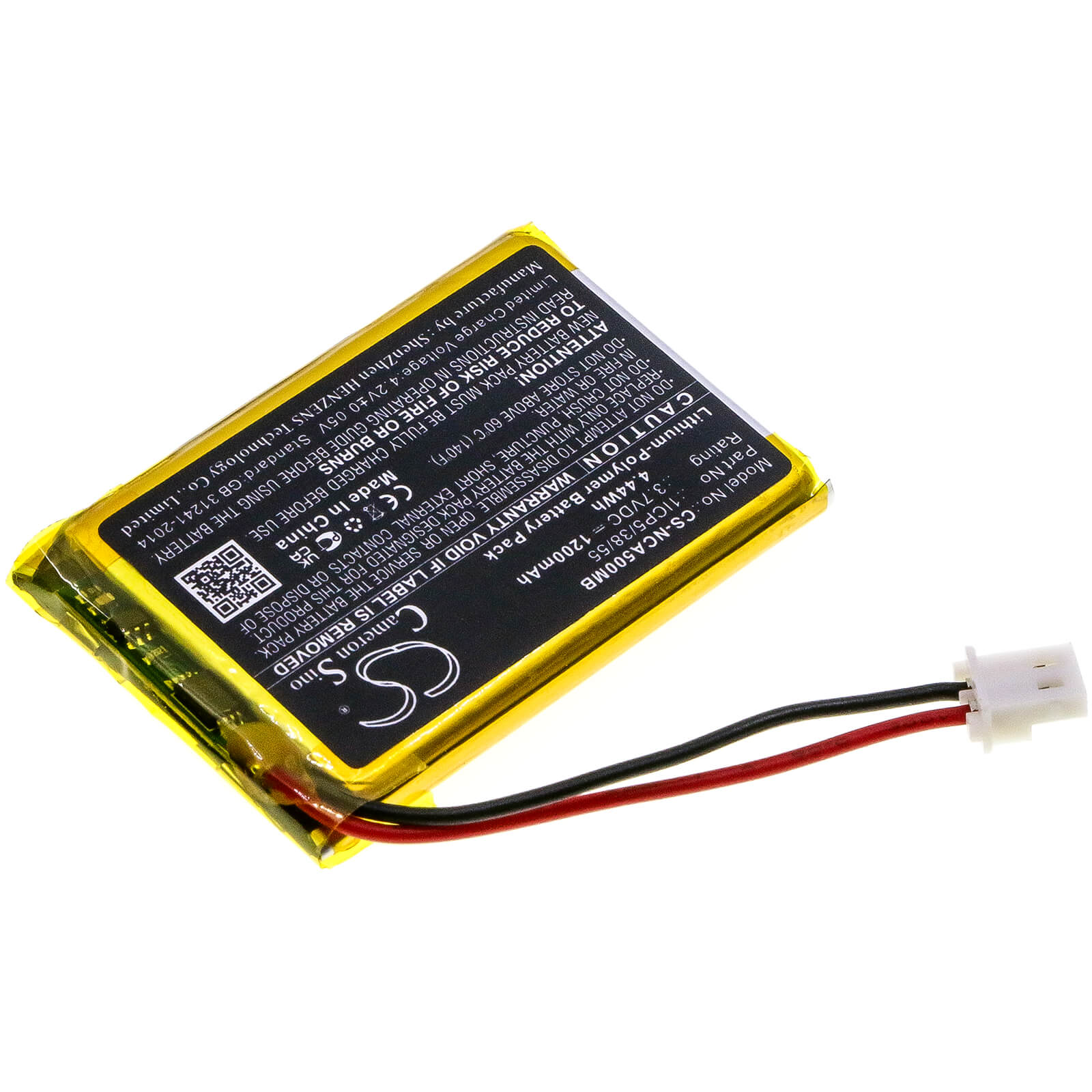Li-Polymer Battery fits Nuk, Eco Control Audio 500, Eco Control Audio 530d+ 3.7V, 1200mAh / 4.44Wh BabyPhone Cameron Sino Technology Limited