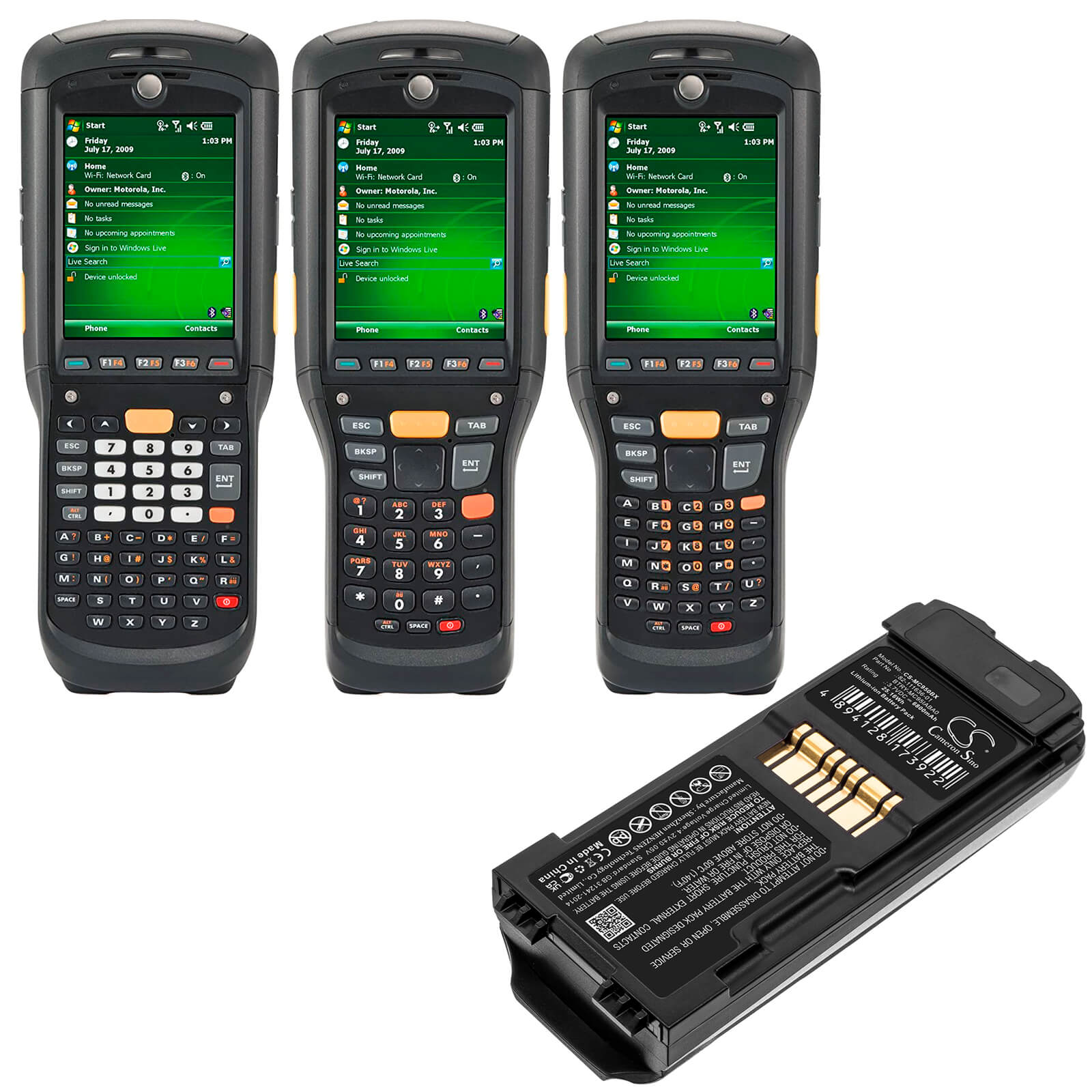 Li-ion Battery fits Symbol, Mc9500, Mc9590 3.7V, 6800mAh / 25.16Wh Barcode Scanner Cameron Sino Technology Limited