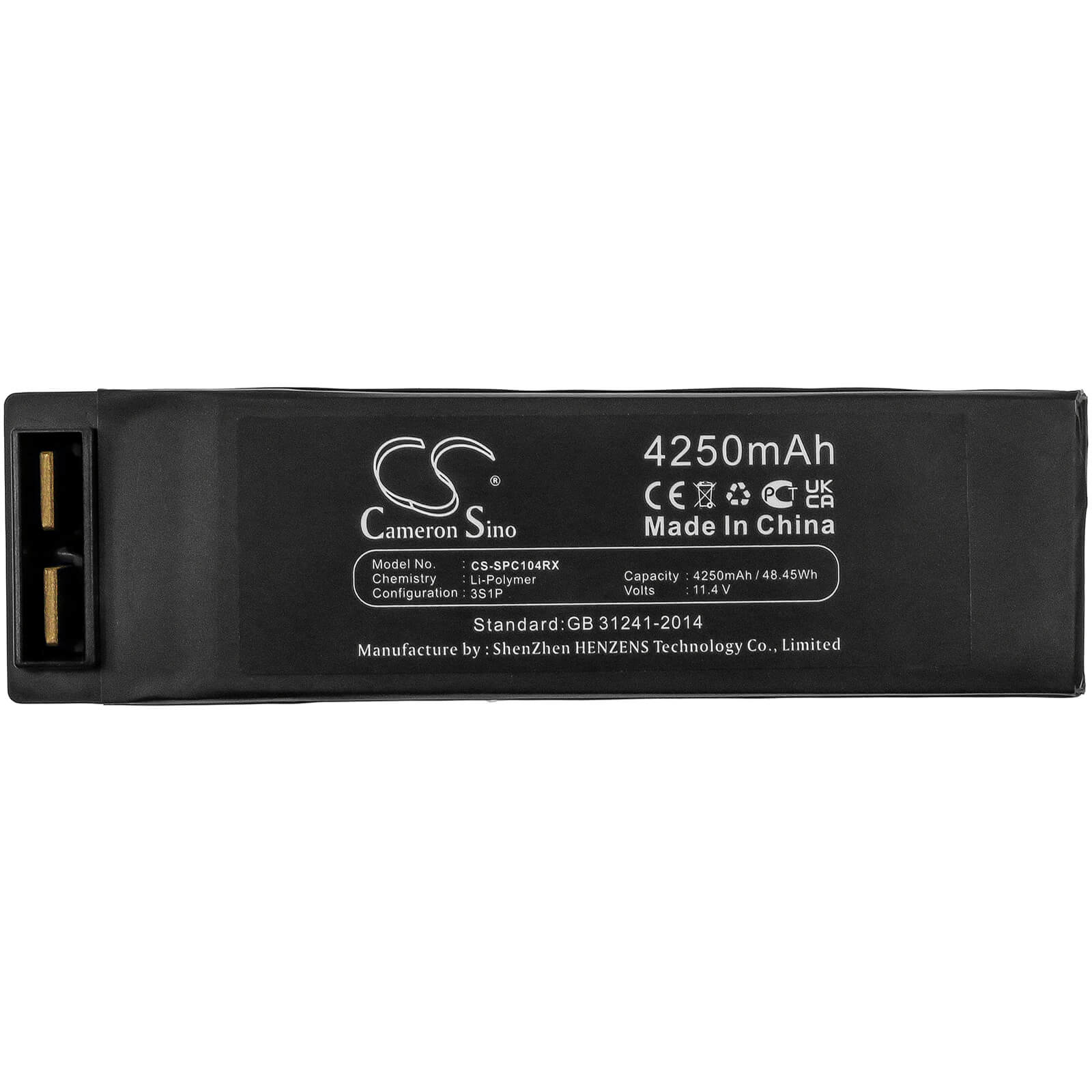 Li-Polymer Battery fits Swellpro, Spry, Spry+ 11.4V, 4250mAh / 48.45Wh Drones Cameron Sino Technology Limited