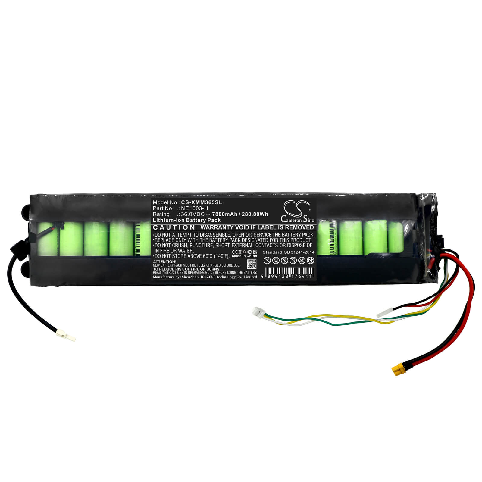 Li-ion Battery fits Xiaomi, 1s, Essential 36.0V, 7800mAh / 280.80Wh Electric Scooter Cameron Sino Technology Limited