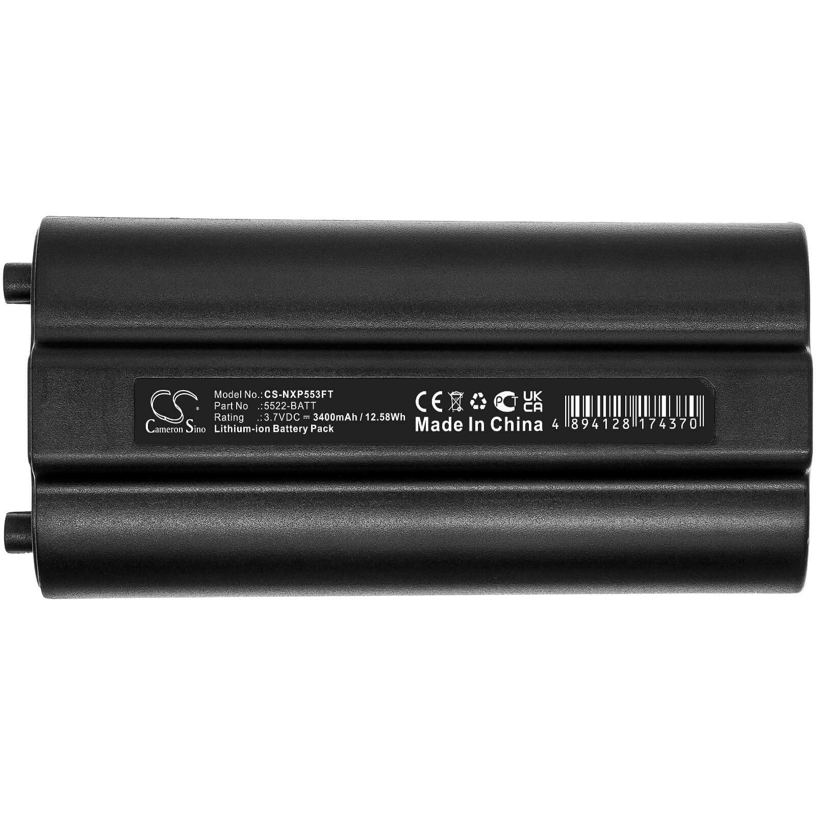 Li-ion Battery fits Nightstick, Xpr-5522gmx 3.7V, 3400mAh / 12.58Wh Flashlight Cameron Sino Technology Limited