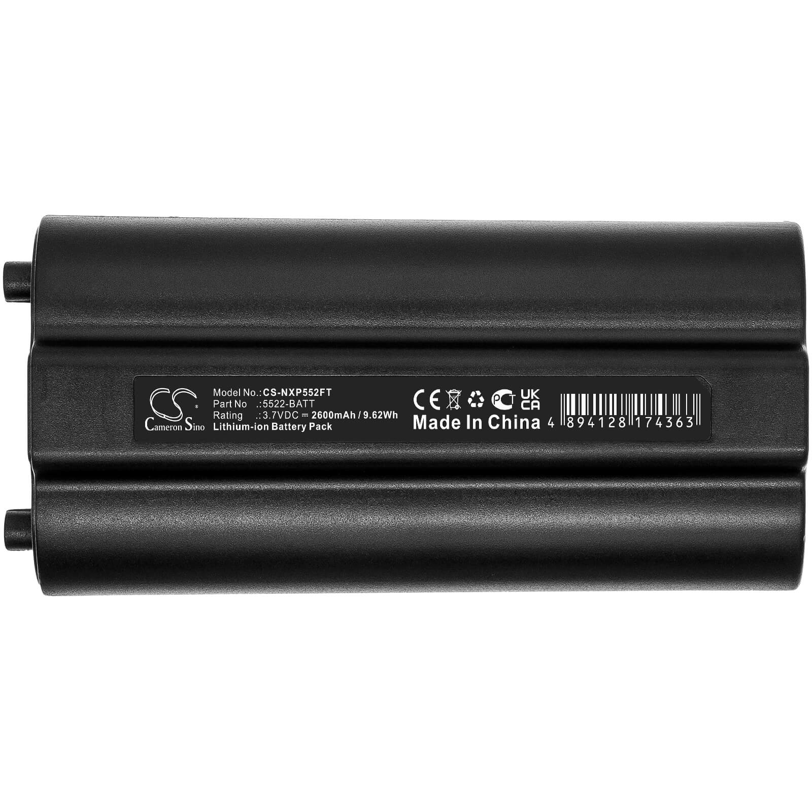 Li-ion Battery fits Nightstick, Xpr-5522gmx 3.7V, 2600mAh / 9.62Wh Flashlight Cameron Sino Technology Limited