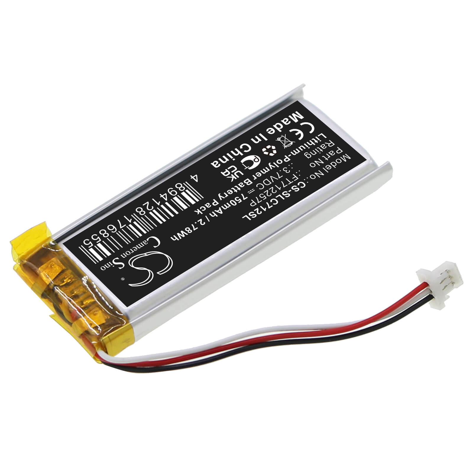 Li-Polymer Battery fits Steelseries, Nimbus Controller, Stratus Duo 3.7V, 750mAh / 2.78Wh Game Console Cameron Sino Technology Limited