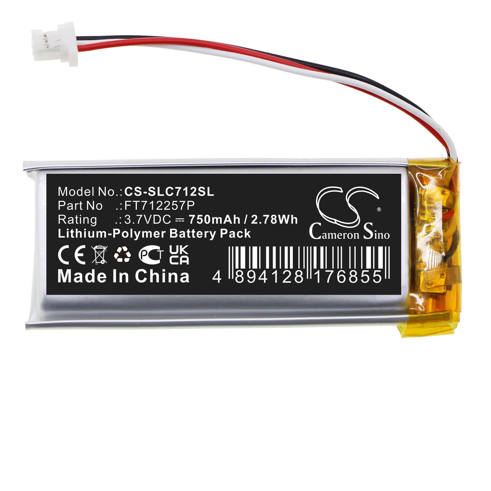 Li-Polymer Battery fits Steelseries, Nimbus Controller, Stratus Duo 3.7V, 750mAh / 2.78Wh Game Console Cameron Sino Technology Limited