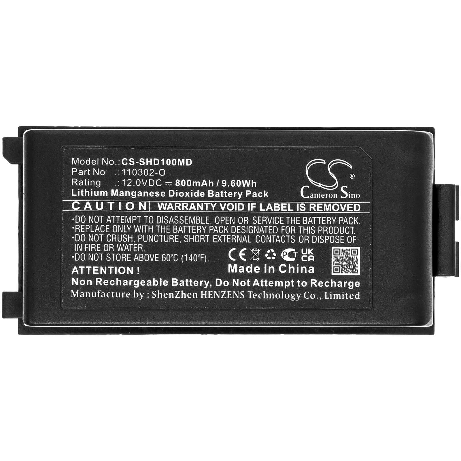 Li-MnO2 Battery fits Schiller, Defibrillator Easyport 12.0V, 800mAh / 9.60Wh Medical Cameron Sino Technology Limited