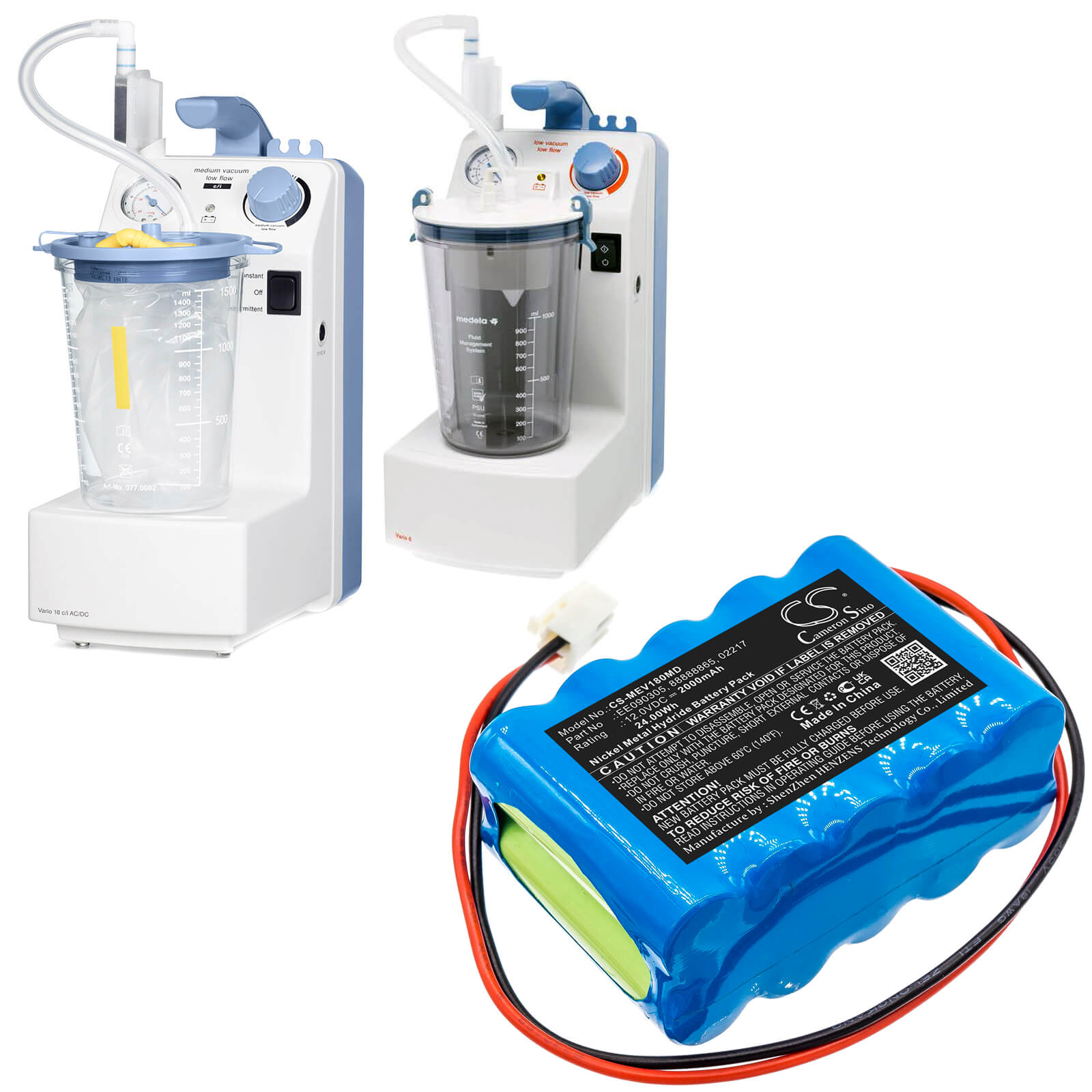 Ni-MH Battery fits Medela, Vario 0777,1728, Vario 18 12.0V, 2000mAh / 24.00Wh Medical Cameron Sino Technology Limited