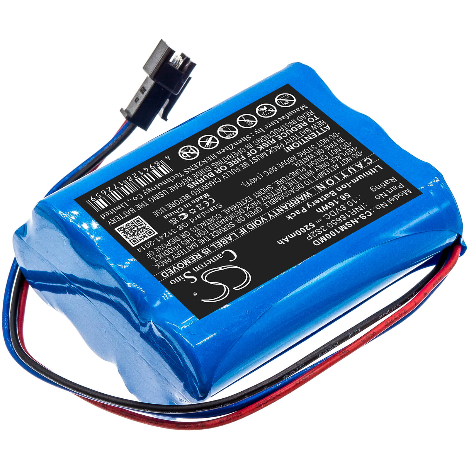 Li-ion Battery fits Neusoft, Nsc-m10 10.8V, 5200mAh / 56.16Wh Medical Cameron Sino Technology Limited