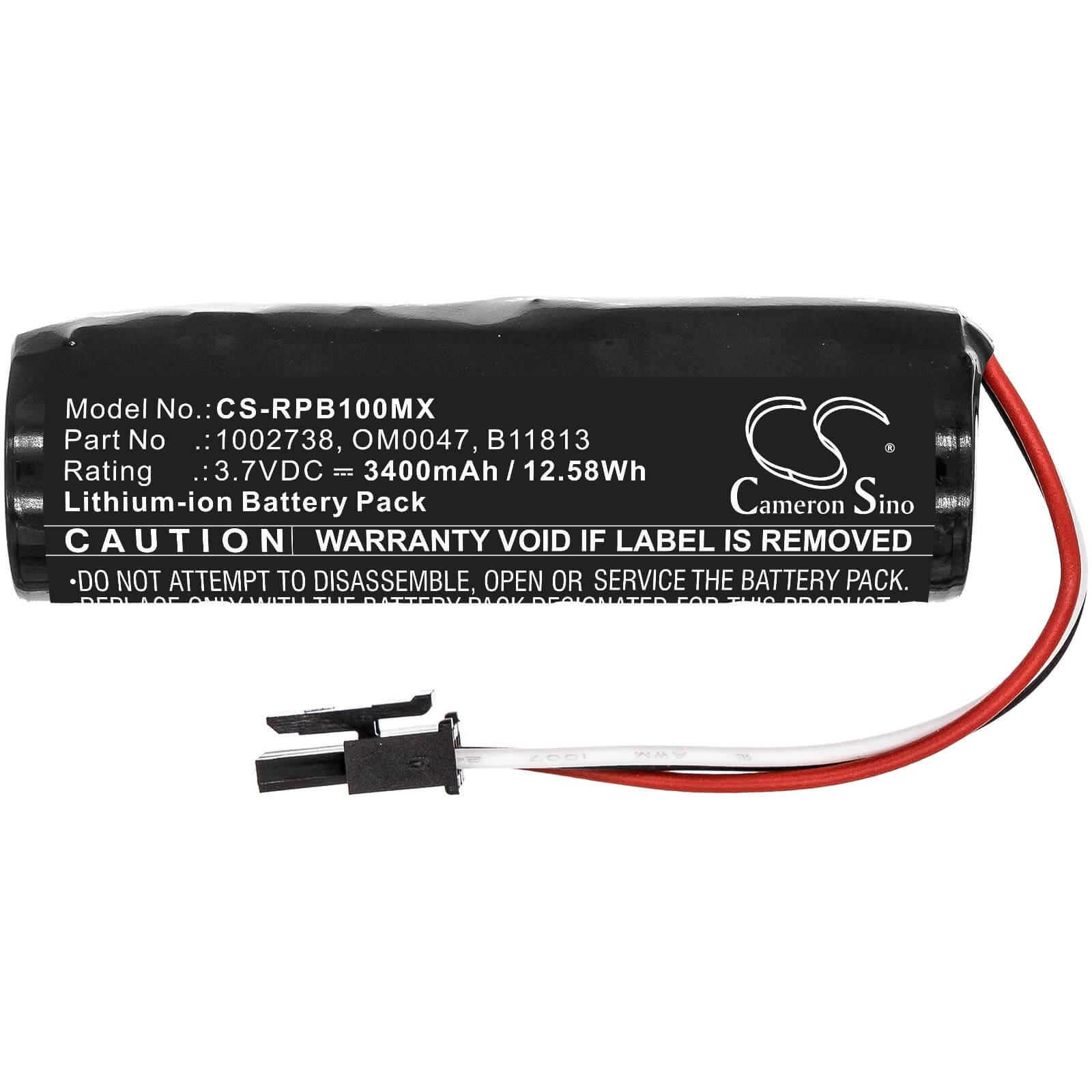 Li-ion Battery fits Respironics, Bilichek Noninvasive Bilirubin, Bilichek Noninvasive Bilirubin 3.7V, 3400mAh / 12.58Wh Medical Cameron Sino Technology Limited