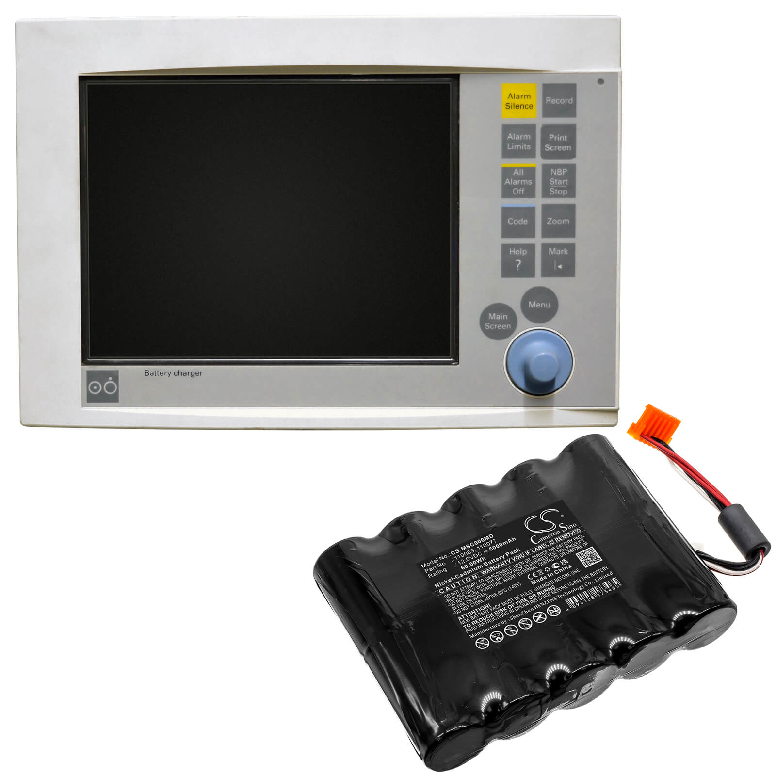 Ni-CD Battery fits Siemens, Monitor Sc7000, Monitor Sc9000 12.0V, 5000mAh / 60.00Wh Medical Cameron Sino Technology Limited