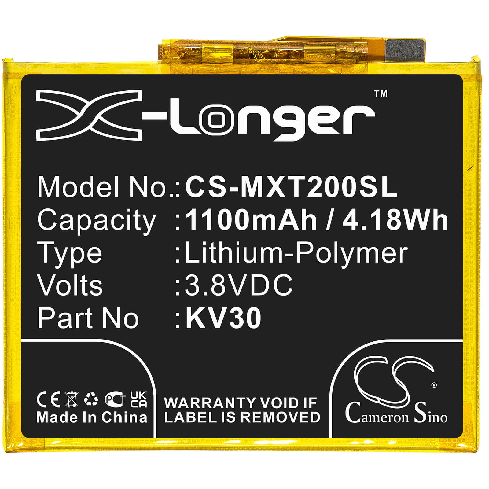 Li-Polymer Battery fits Motorola, Razr 2019, Voyager 3.8V, 1100mAh / 4.18Wh Mobile & SmartPhone Cameron Sino Technology Limited