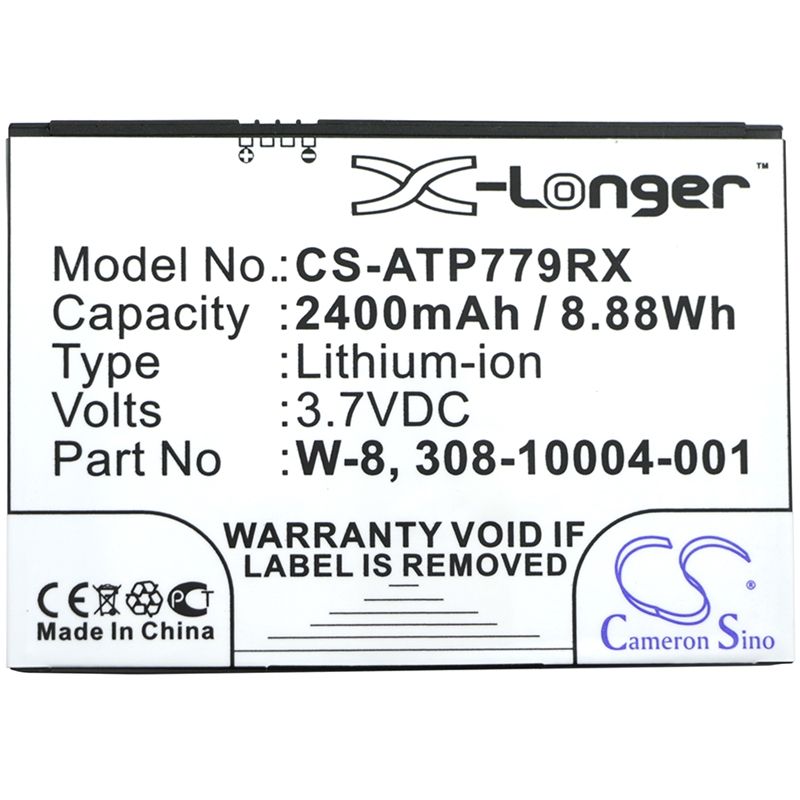 Li-ion Battery fits At&t, Ac779s, Aircard 779s, Aircard 779s 4g 3.7V, 2400mAh Hotspot Cameron Sino Technology Limited