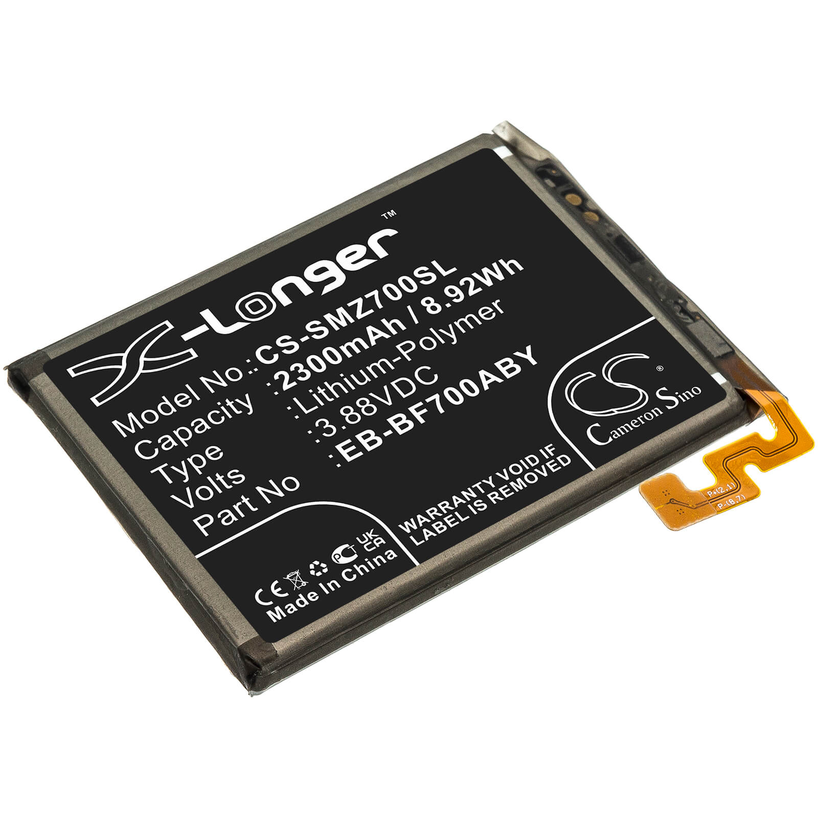 Li-Polymer Battery fits Samsung, Galaxy Z Flip, Sm-f7000 3.88V, 2300mAh / 8.92Wh Mobile & SmartPhone Cameron Sino Technology Limited
