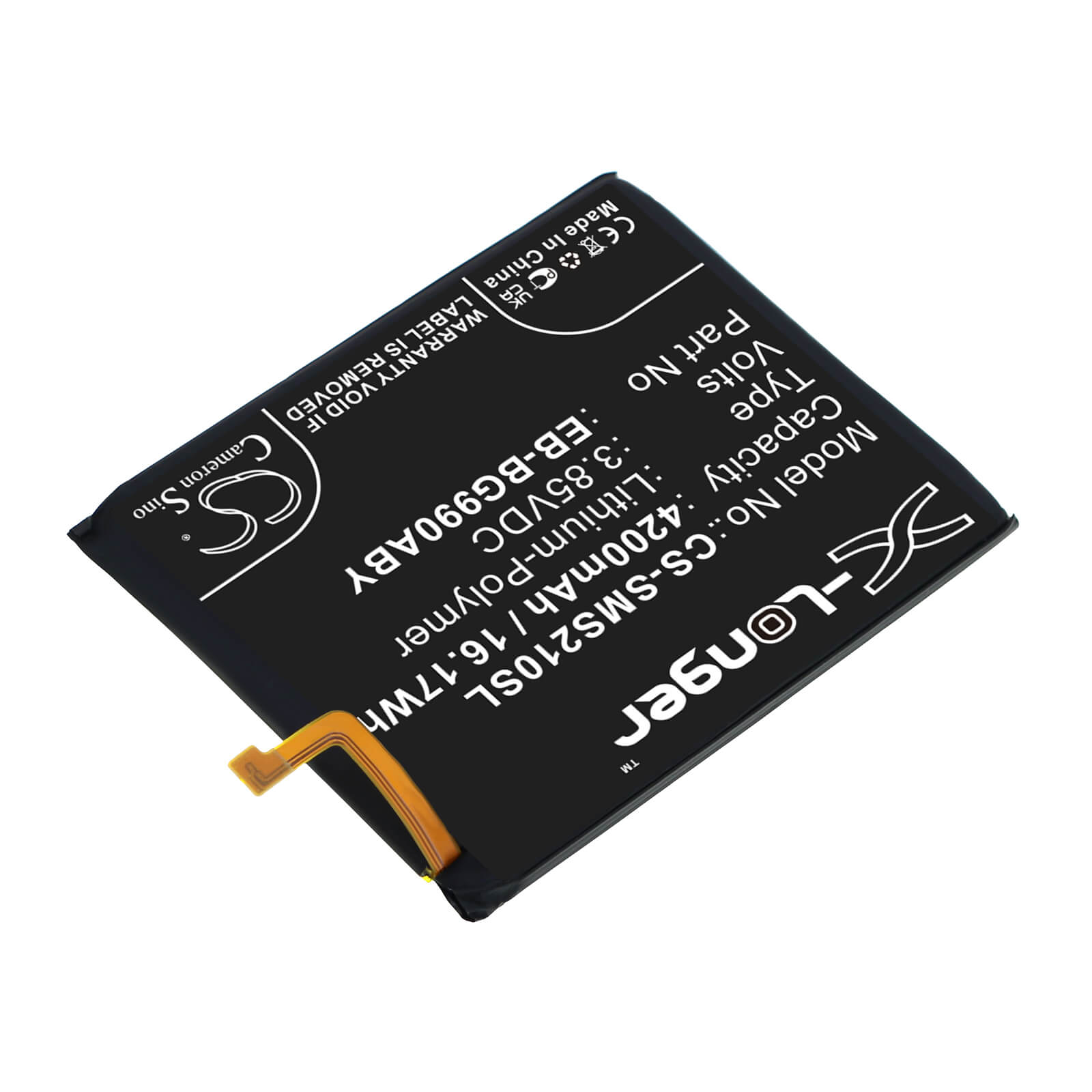 Li-Polymer Battery fits Samsung, Galaxy S21 Fan Edition 5g, Galaxy S21 Fe 5g 3.85V, 4200mAh / 16.17Wh Mobile & SmartPhone Cameron Sino Technology Limited