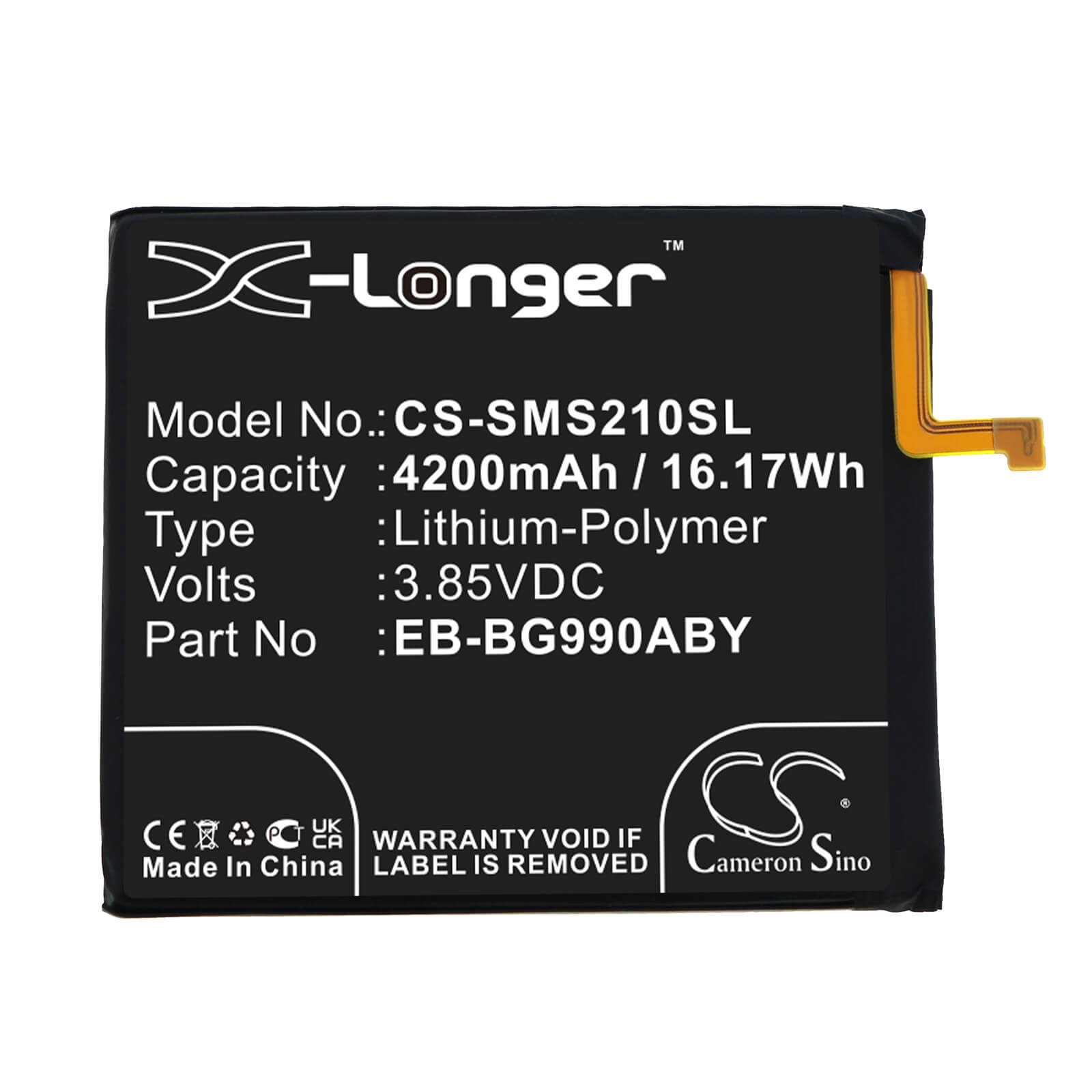 Li-Polymer Battery fits Samsung, Galaxy S21 Fan Edition 5g, Galaxy S21 Fe 5g 3.85V, 4200mAh / 16.17Wh Mobile & SmartPhone Cameron Sino Technology Limited