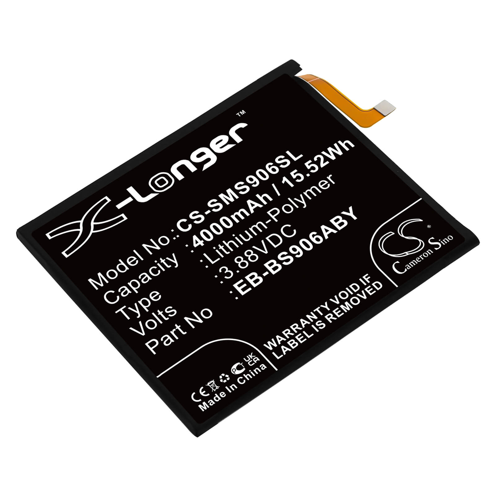 Li-Polymer Battery fits Samsung, Galaxy S22 Plus 5g, Galaxy S22+ 5g 3.88V, 4000mAh / 15.52Wh Mobile & SmartPhone Cameron Sino Technology Limited