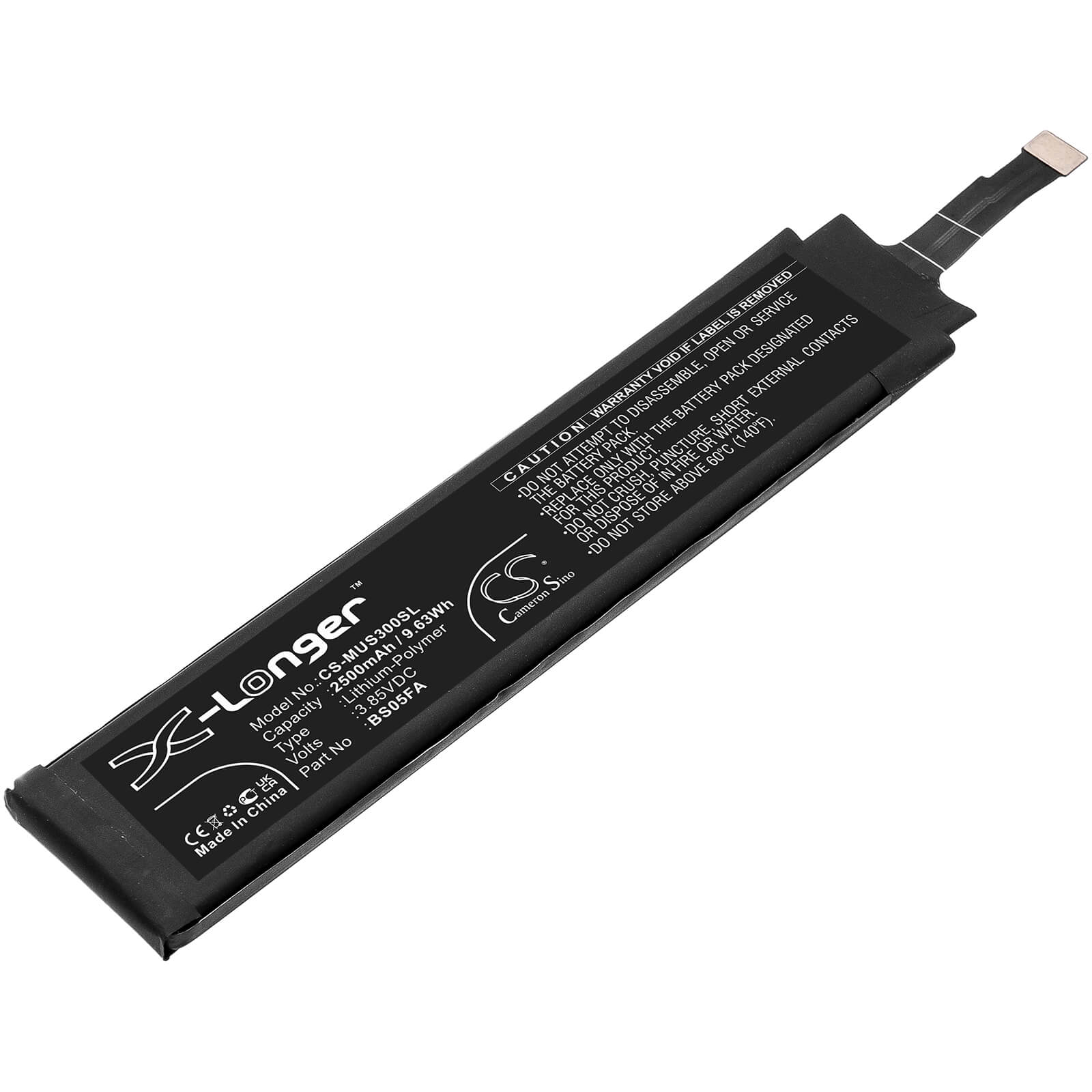 Li-Polymer Battery fits Xiaomi, Black Shark 3 Pro, Black Shark 3 Pro 5g 3.85V, 2500mAh / 9.63Wh Mobile & SmartPhone Cameron Sino Technology Limited