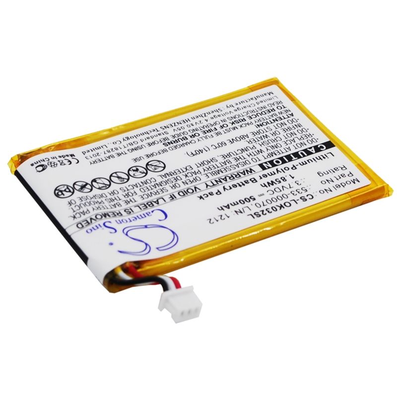 Li-Polymer Battery fits Logitech, Ultratin Keyboard Cover, Y-r0032, 3.7V, 500mAh Keyboard,Mouse Cameron Sino Technology Limited