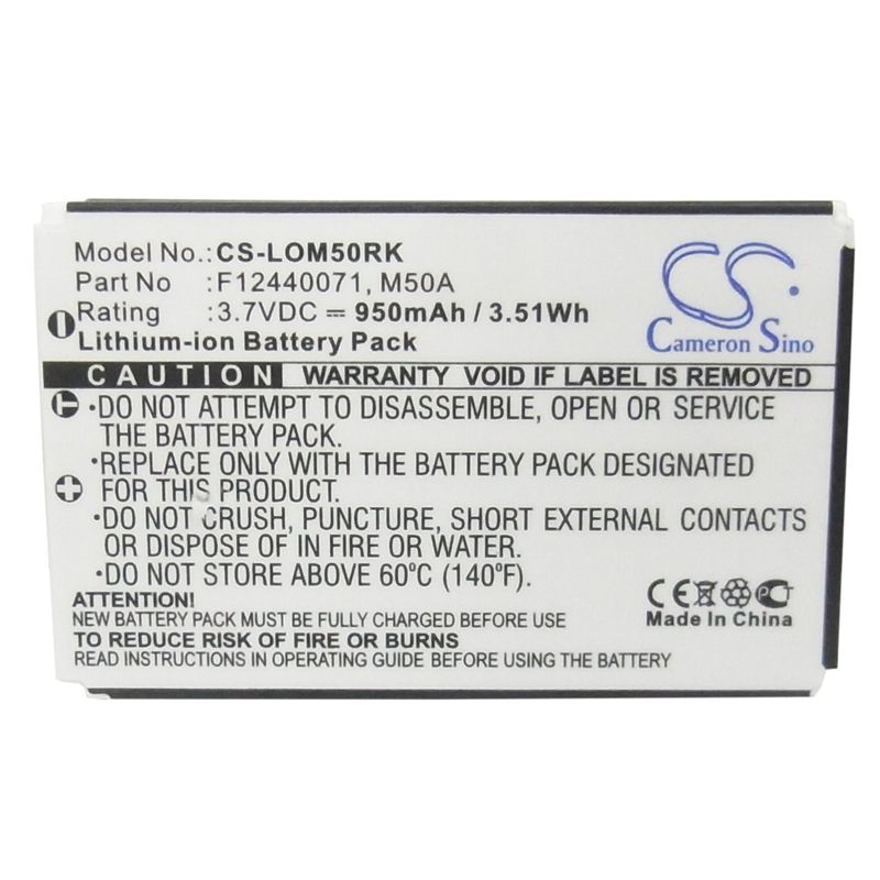 Li-ion Battery Fits Logitech, Dinovo Edge, Dinovo Mini, Y-ray81 3.7v, 950mah Keyboard,Mouse Cameron Sino Technology Limited