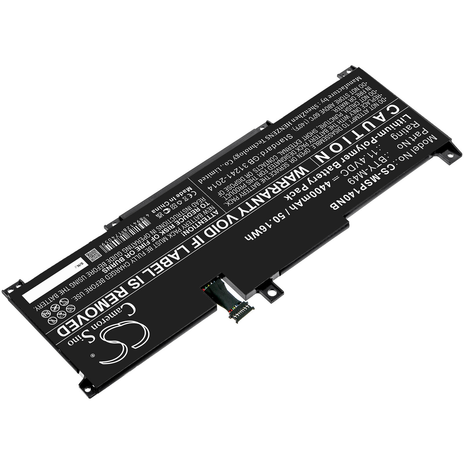 Li-Polymer Battery fits Msi, Gsp14, Modern 14 B10m(ms-14d1) 11.4V, 4400mAh / 50.16Wh Notebook & Laptop Cameron Sino Technology Limited
