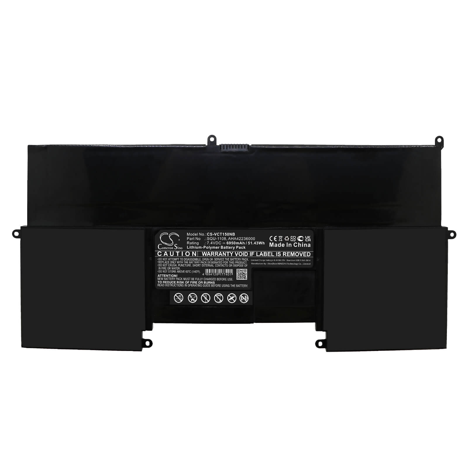 Li-Polymer Battery fits Vizio, Ct15, Ct15-a0 7.4V, 6950mAh / 51.43Wh Notebook & Laptop Cameron Sino Technology Limited