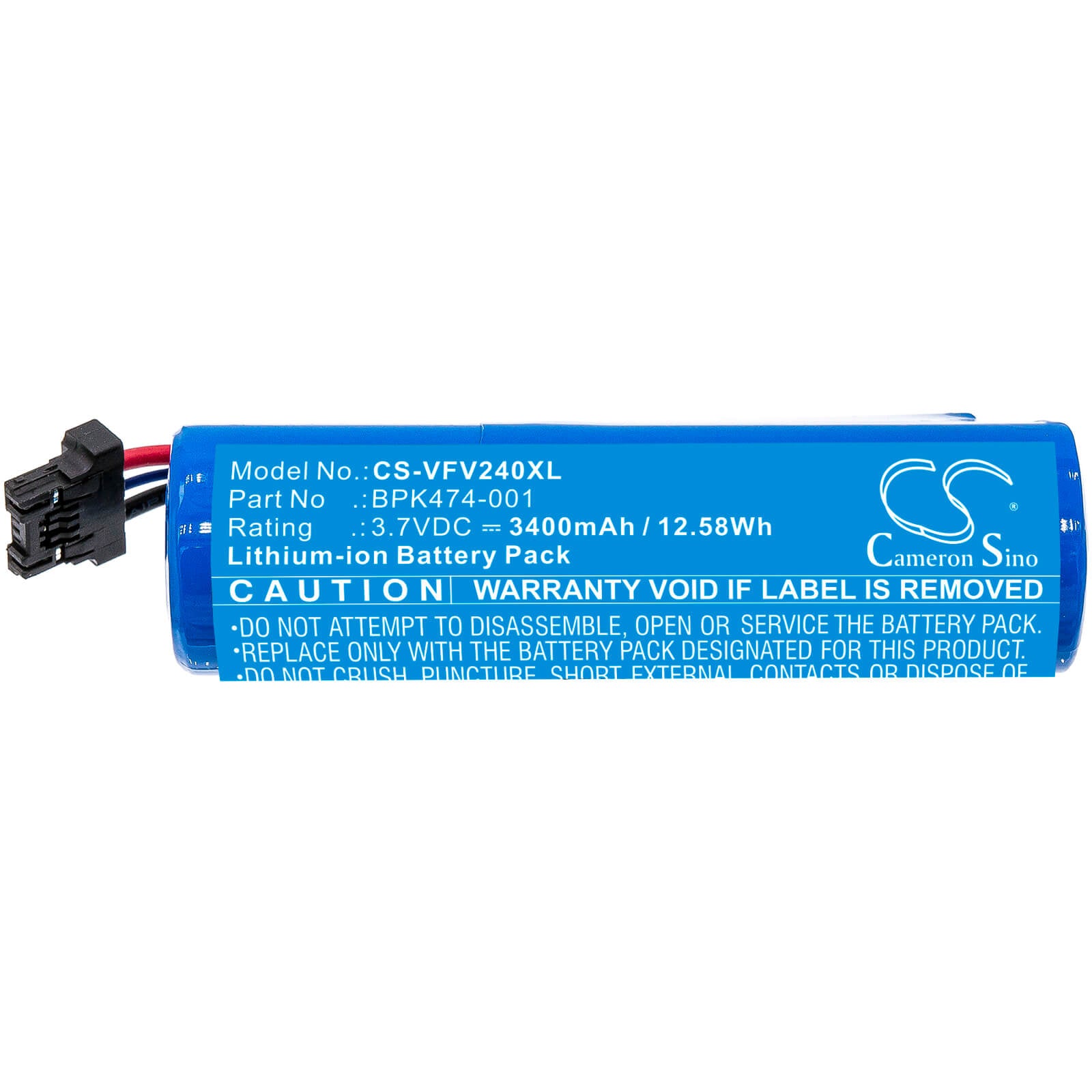 Li-ion Battery fits Verifone, 3gbwc, V240m Plus 3.7V, 3400mAh / 12.58Wh Payment Terminal Cameron Sino Technology Limited