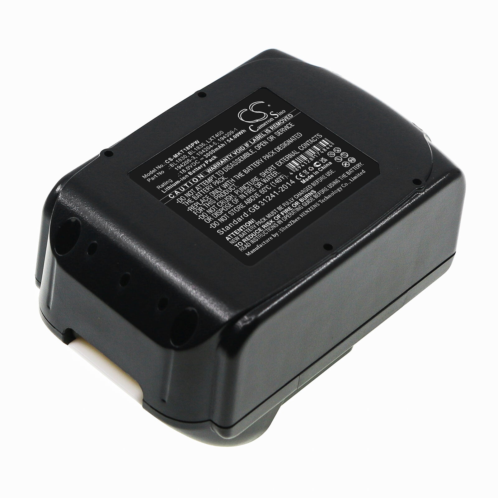 Li-ion Battery fits Makita, Bbo140, Bbo180 18.0V, 3000mAh / 54.00Wh Power Tools Cameron Sino Technology Limited