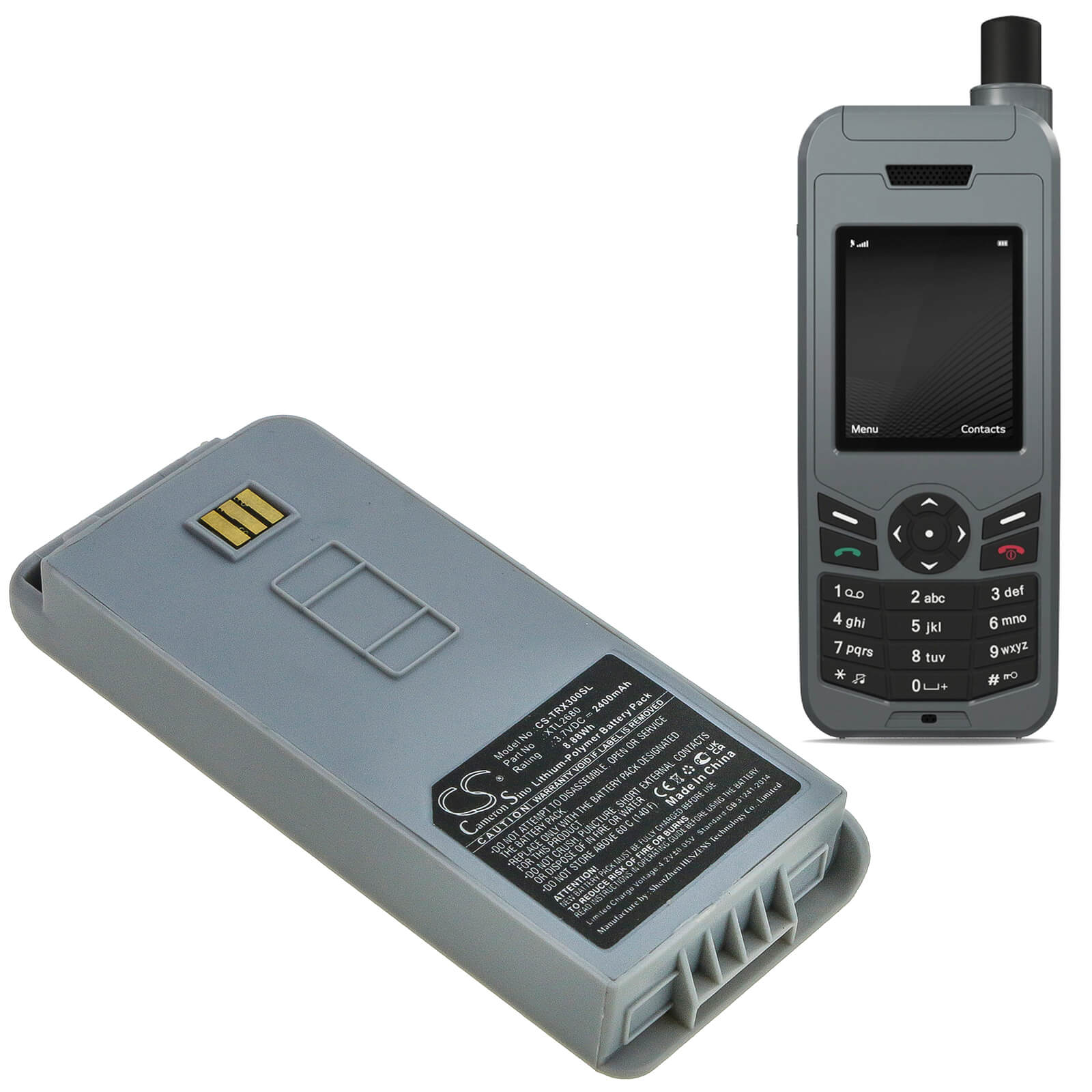 Li-Polymer Battery fits Thuraya, Xt-lite 3.7V, 2400mAh / 8.88Wh Satellite Phone Cameron Sino Technology Limited