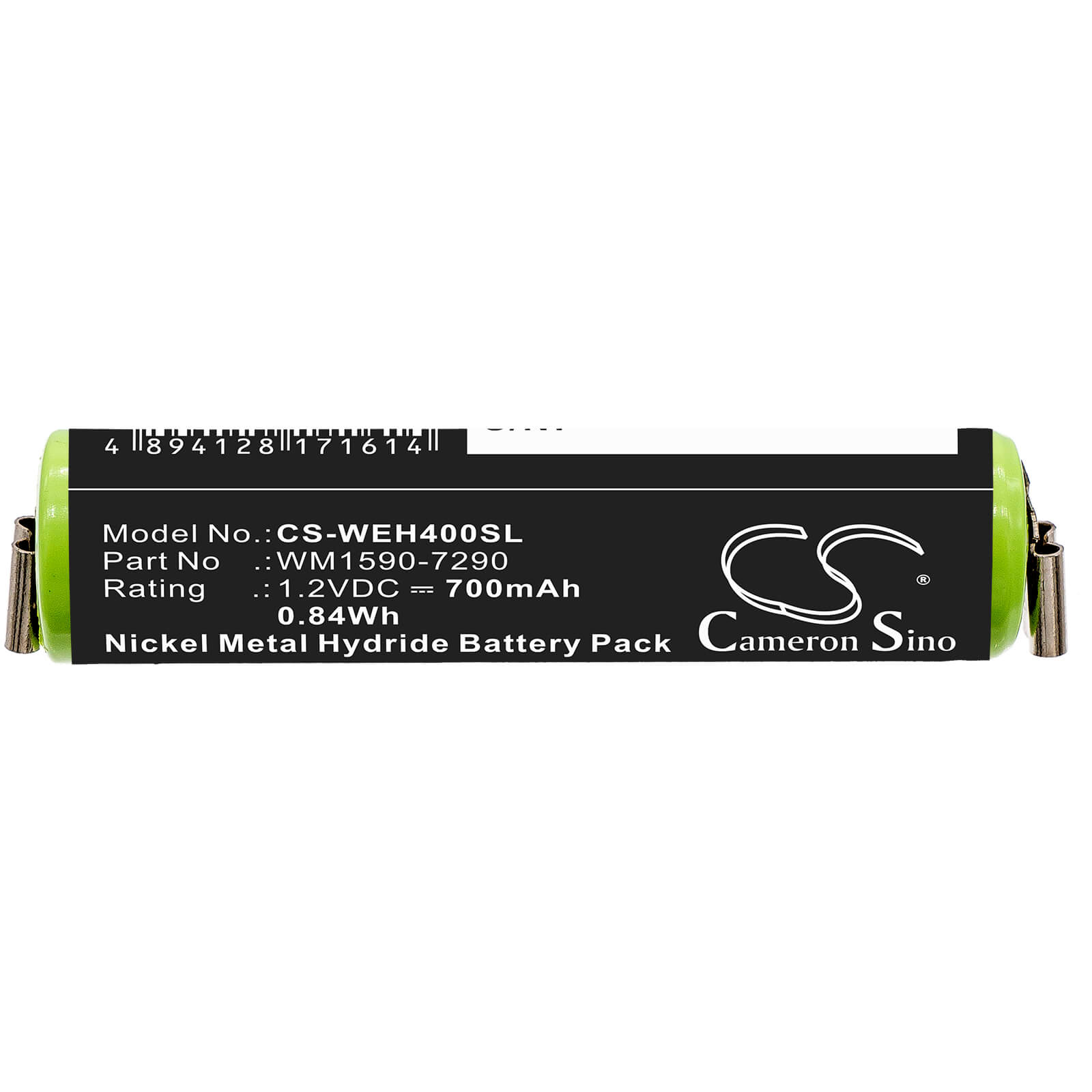 Ni-MH Battery fits Wella, Bella, Chromini 1.2V, 700mAh / 0.84Wh Shaver Cameron Sino Technology Limited