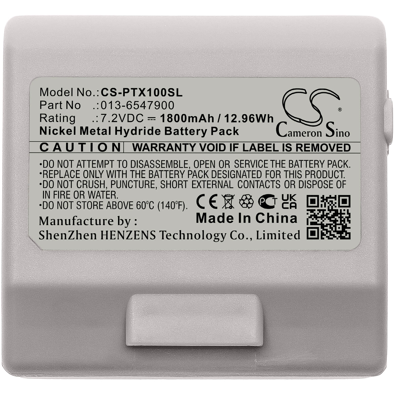 Ni-MH Battery fits Plextalk, Book Port Dt, Ptx1 7.2V, 1800mAh / 12.96Wh Cameron Sino Technology Limited