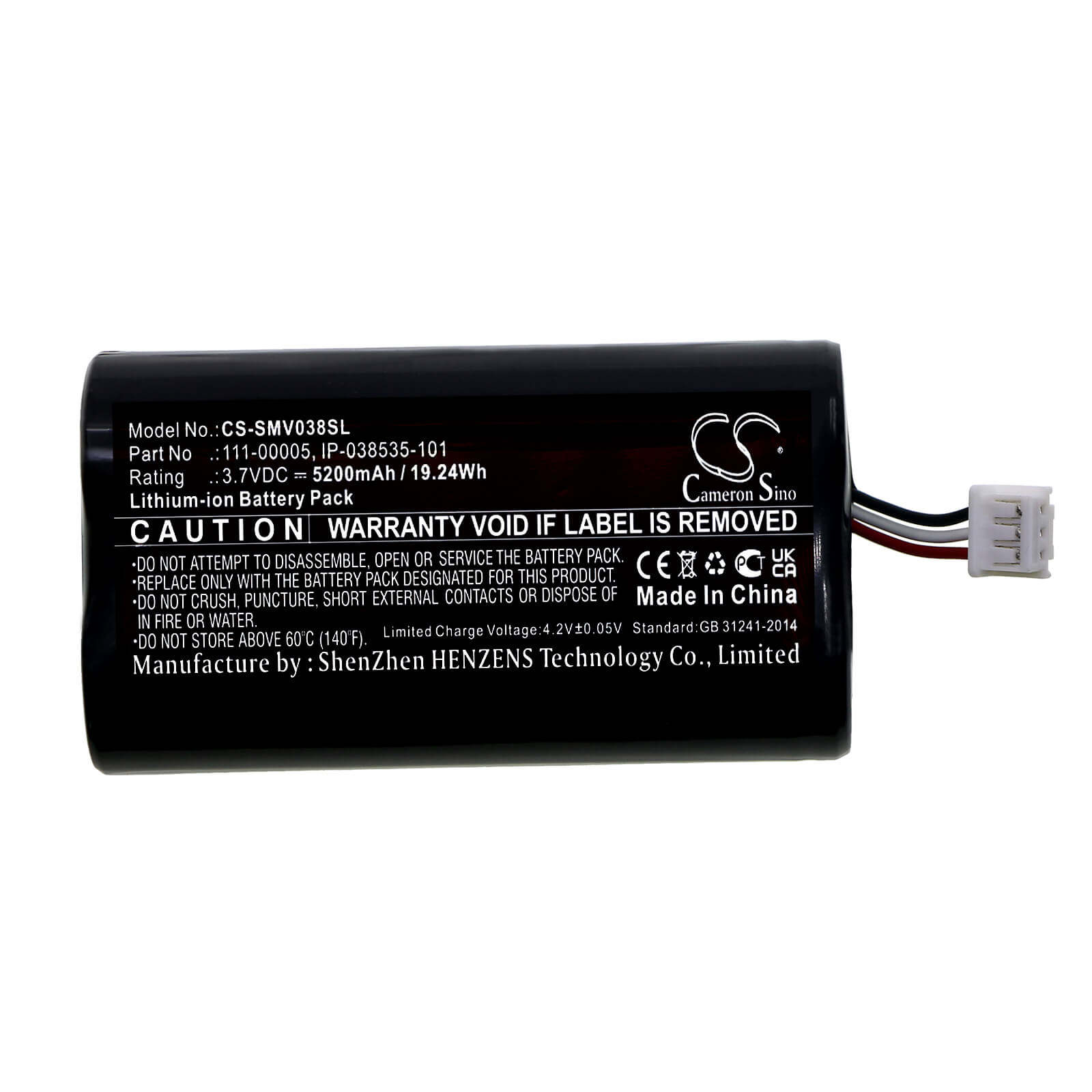 Li-ion Speaker Battery fits Sonos, Roam 3.7V, 5200mAh / 19.24Wh Speaker Cameron Sino Technology Limited