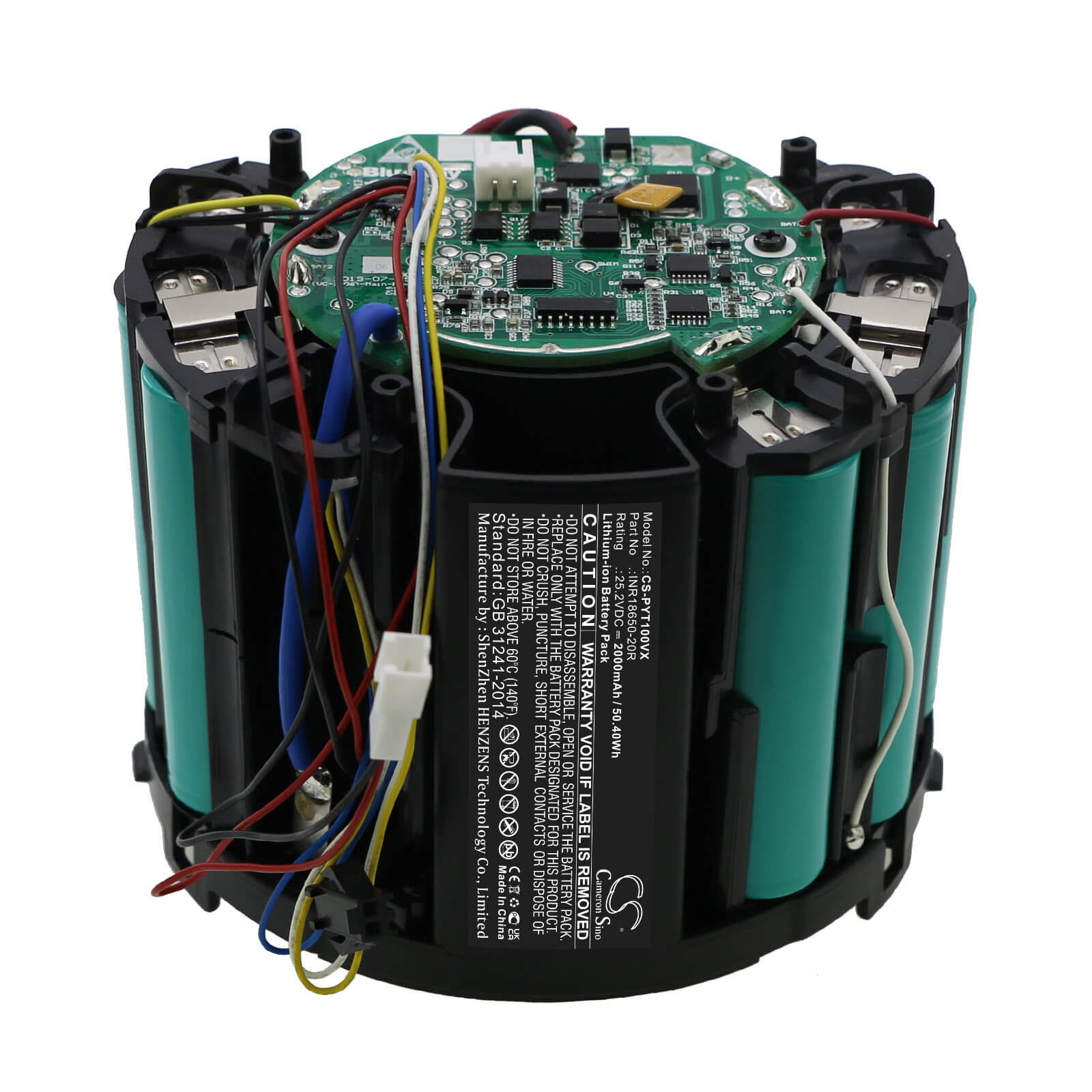Li-ion Battery fits Puppyoo, T10 Mix 25.2V, 2000mAh / 50.40Wh Vacuum Cameron Sino Technology Limited