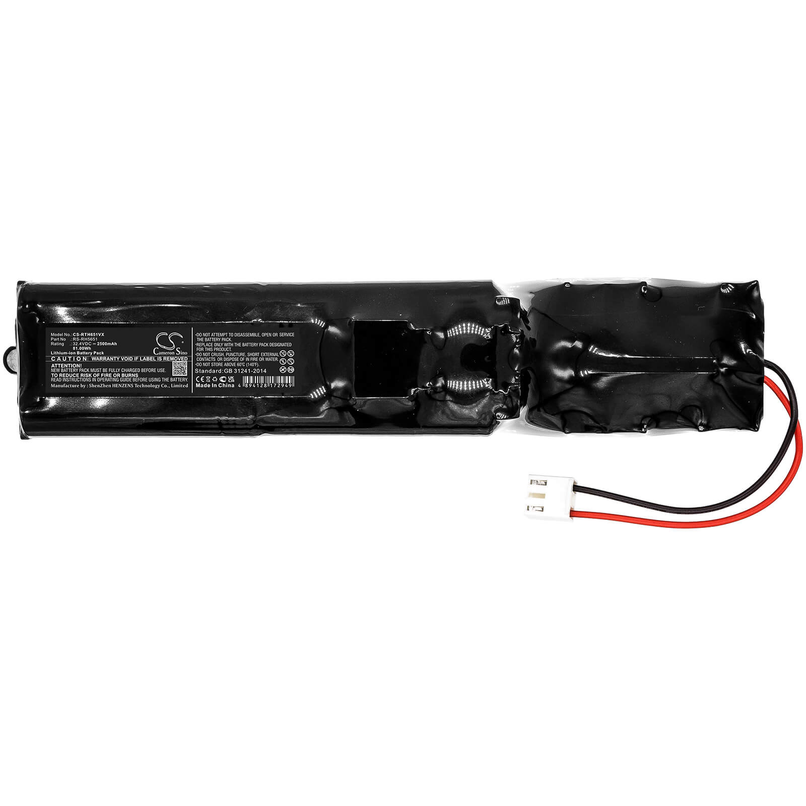Li-ion Battery fits Rowenta, Air Force Extreme Silence, Rh889 Broom 32.4V, 2500mAh / 81.00Wh Vacuum Cameron Sino Technology Limited