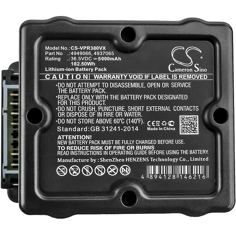 Li-ion Battery fits Wolf Garten, Hybrid Power 37, Hybrid Power 40, Power 37 36.5V, 5000mAh Lawn Mowers Cameron Sino Technology Limited