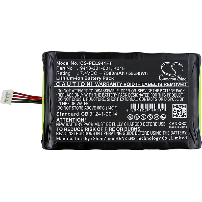 Li-ion Battery Fits Peli, 9410, 9410l, 7.4v, 7500mah Flashlight Cameron Sino Technology Limited