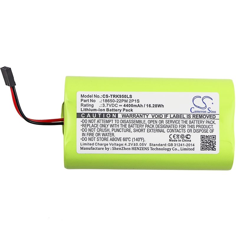 Li-ion Battery fits Trelock, Ls 950, Ls950, 3.7V, 4400mAh Bicycles Flashlights Cameron Sino Technology Limited