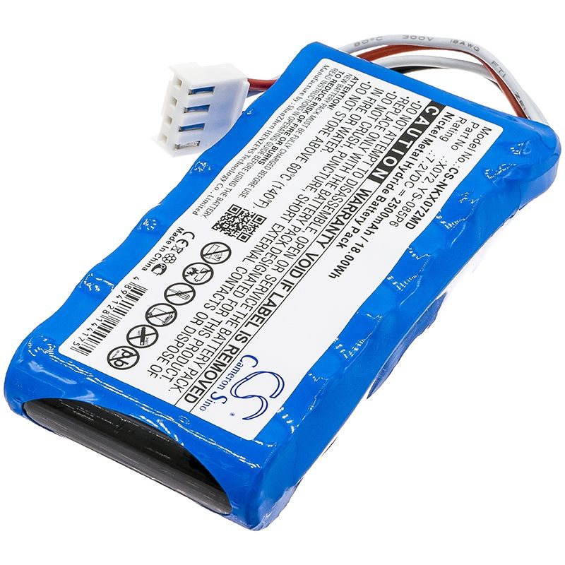 Ni-MH Battery fits Nihon Kohden, Olg-2800, Olg-2800 Monitor, Olv-2700 7.2V, 2500mAh Medical Cameron Sino Technology Limited