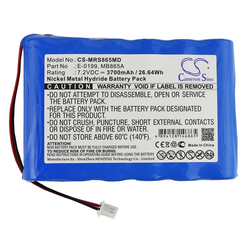 Ni-MH Battery fits Mir, Spirolab Spirometer Ii, Spirolab Spirometer Iii, 7.2V, 3700mAh Medical Cameron Sino Technology Limited