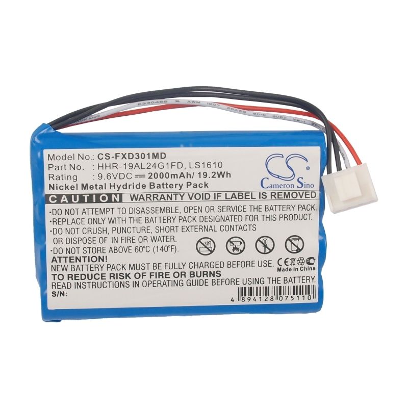 Ni-MH Battery fits Fukuda, Cardimax Fx-3010, Fx-3010, 9.6V, 2000mAh Medical Cameron Sino Technology Limited