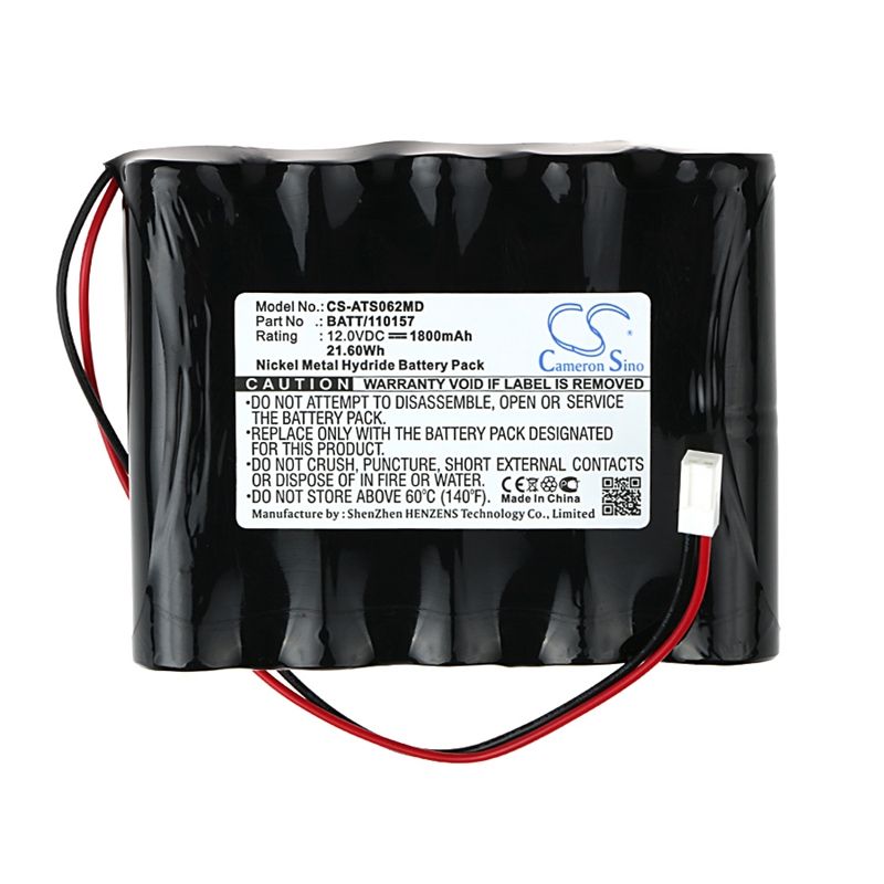 Ni-MH Battery fits Atmos, Atmoport Pa-a1062, Atmoport Pa-a1062-ce, Fsm-no.2166 12.0V, 1800mAh Medical Cameron Sino Technology Limited