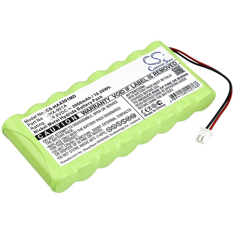 Ni-MH Battery fits Huaxi, Hx-901a 9.6V, 2000mAh Medical Cameron Sino Technology Limited