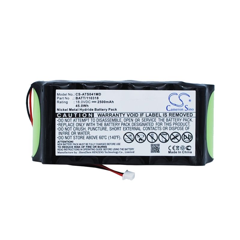 Ni-MH Battery fits Atmos, Pump Wound S041, Atmos 18.0V, 2500mAh Medical Cameron Sino Technology Limited