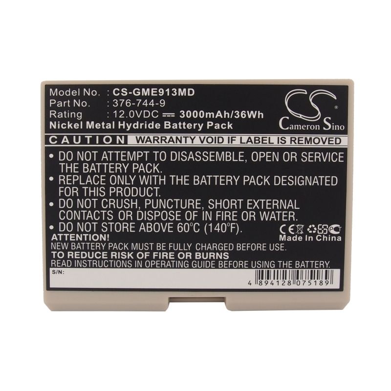 Ni-MH Battery fits Ge, Cardioserv, Hellige Defibrillator, Scp-913 12.0V, 3000mAh Medical Cameron Sino Technology Limited