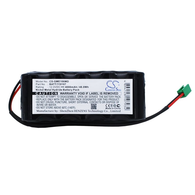 Ni-MH Battery fits Braun, Infusion Pump 501-305, Ge, Dash 1000 12.0V, 4000mAh Medical Cameron Sino Technology Limited
