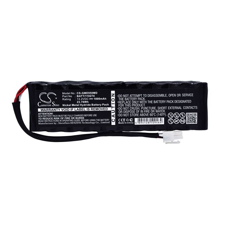 Ni-mh Battery Fits Ge, Monitor Solar 9500, Ge 13.2v, 1800mah Medical Cameron Sino Technology Limited