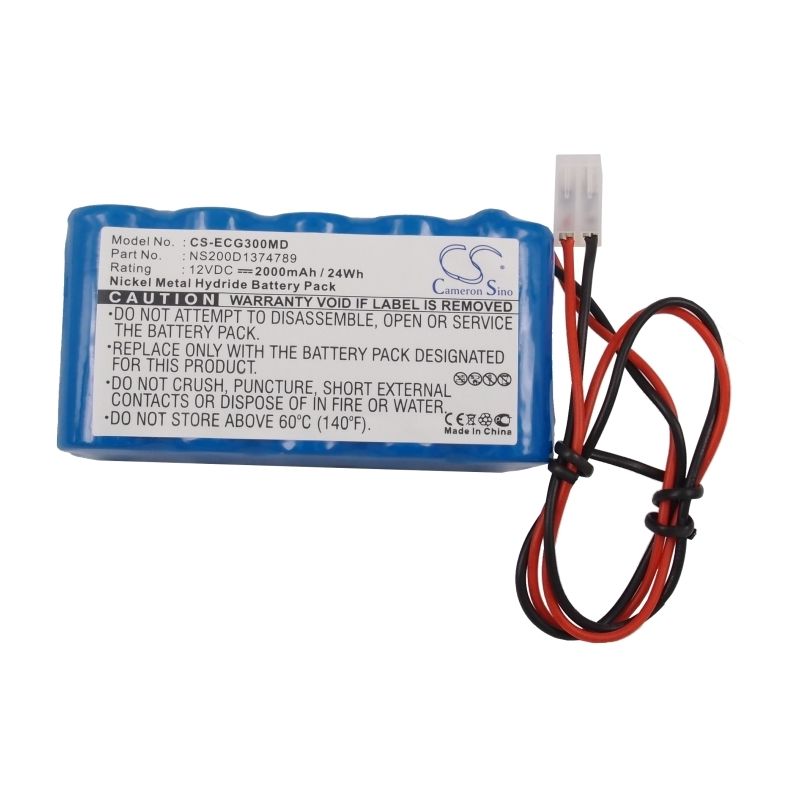 Ni-MH Battery fits Biocare, Ecg-100, Ecg-101, Ecg-101g 12.0V, 2000mAh Medical Cameron Sino Technology Limited