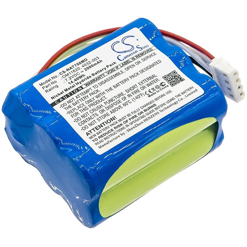 Ni-MH Battery fits Nonin, 7500 Pulse Oximeter, Nonin 7.2V, 2000mAh Medical Cameron Sino Technology Limited