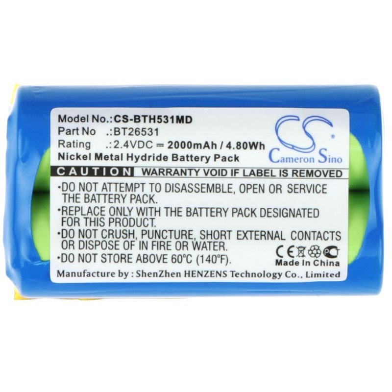 Ni-MH Battery fits Brandtech, Accu-jet, Accu-jet Pipette Controllers, 2.4V, 2000mAh Medical Cameron Sino Technology Limited