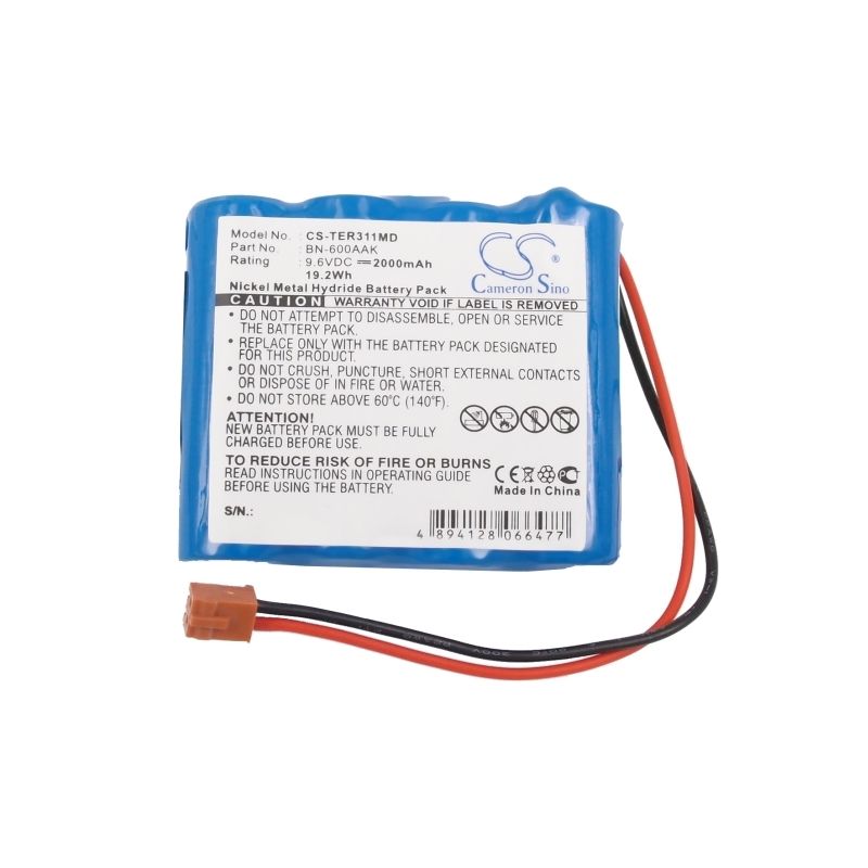Ni-MH Battery fits Terumo, Syringe Pump Te311, Syringe Pump Te311/2, Syringe Pump Te-312 9.6V, 2000mAh Medical Cameron Sino Technology Limited