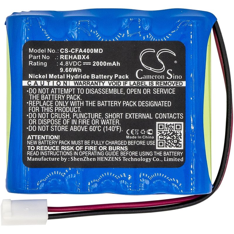 Ni-mh Battery Fits Cefar, 2652, Activ X 4, Activx4 4.8v, 2000mah Medical Cameron Sino Technology Limited