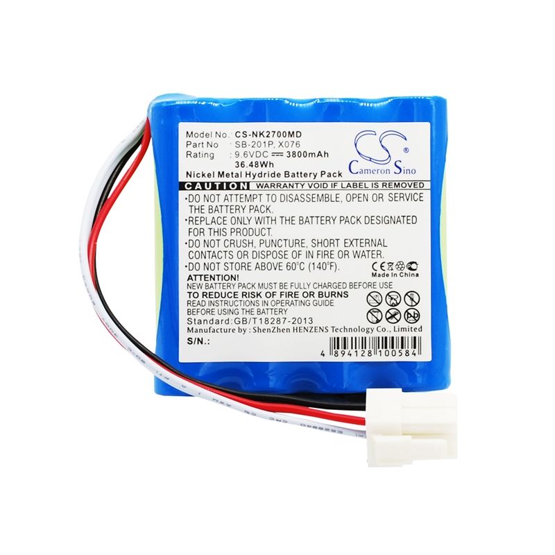 Ni-MH Battery fits Nihon Kohden, Pvm-2700, Pvm-2701, Pvm-2703 9.6V, 3800mAh Medical Cameron Sino Technology Limited